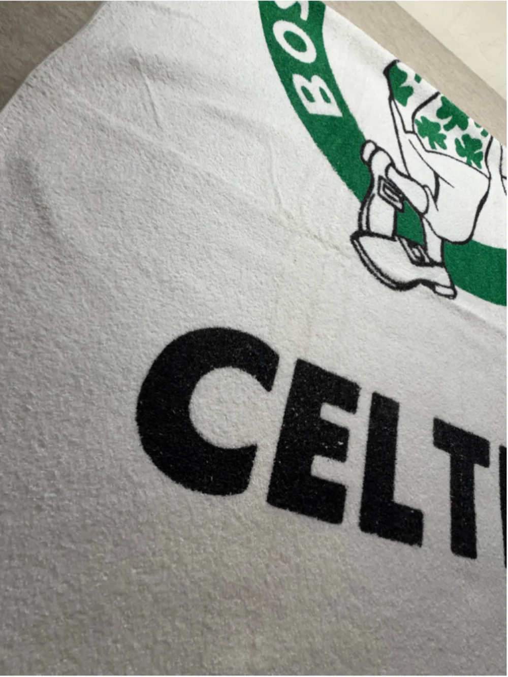 Vintage Boston Celtics Beach Towel White Green NBA Basketball